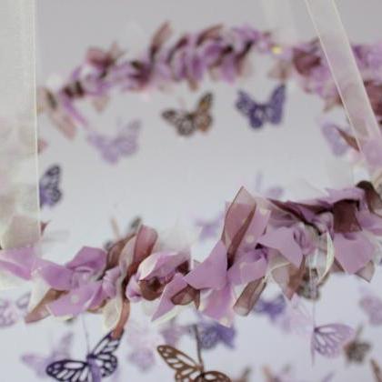 Butterfly Nursery Mobile - Purple, Lavender, And..