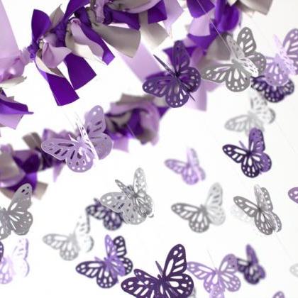 Purple, Lavender & Gray Butterfly..