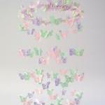 Pastel Mint, Pink, Lavender Nursery Butterfly..