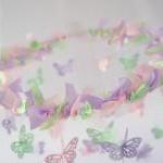 Pastel Mint, Pink, Lavender Nursery Butterfly..