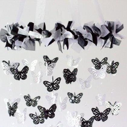 Black & White Butterfly Mobile..