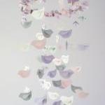 Nursery Decor Mobile- Lavender, Baby Pink, Gray,..